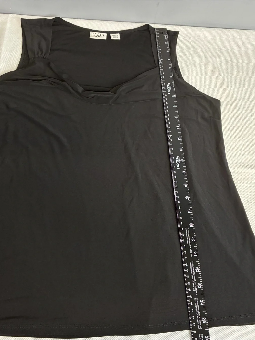 Cato Black Tank Top Women's Sz 14/16W Sleeveless Blouse